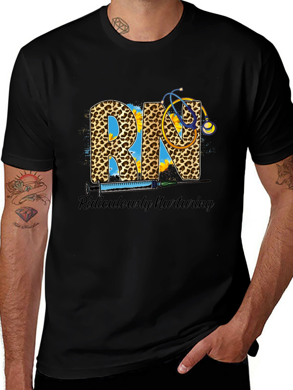 RN Leopard Print Graphic T-Shirt