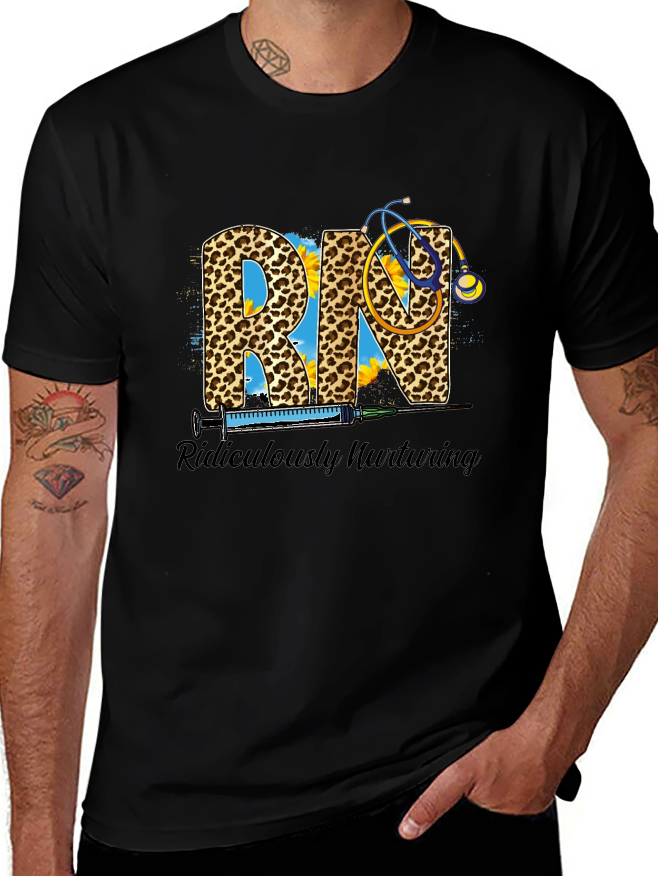 RN Leopard Print Graphic T-Shirt