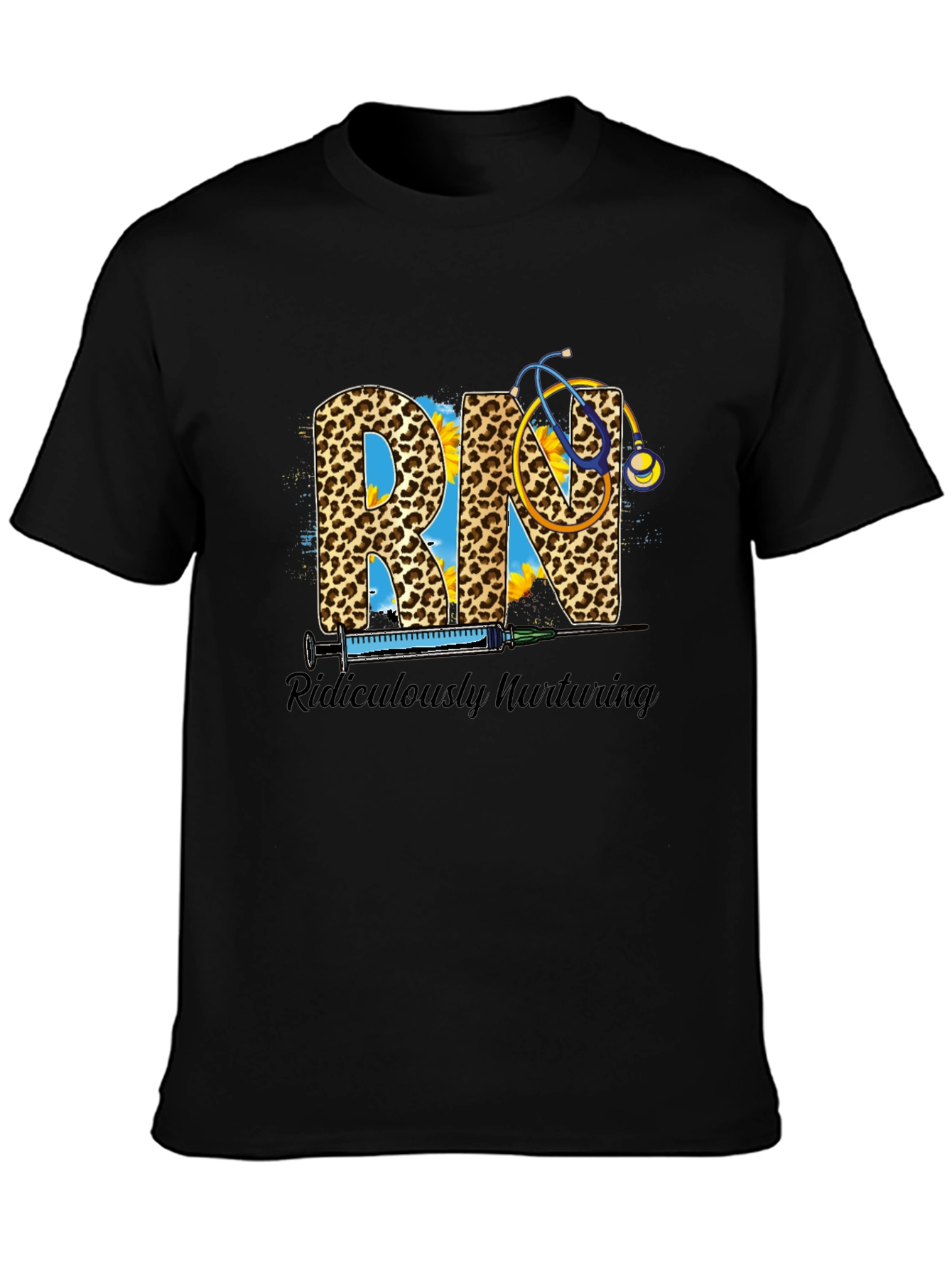 RN Leopard Print Graphic T-Shirt