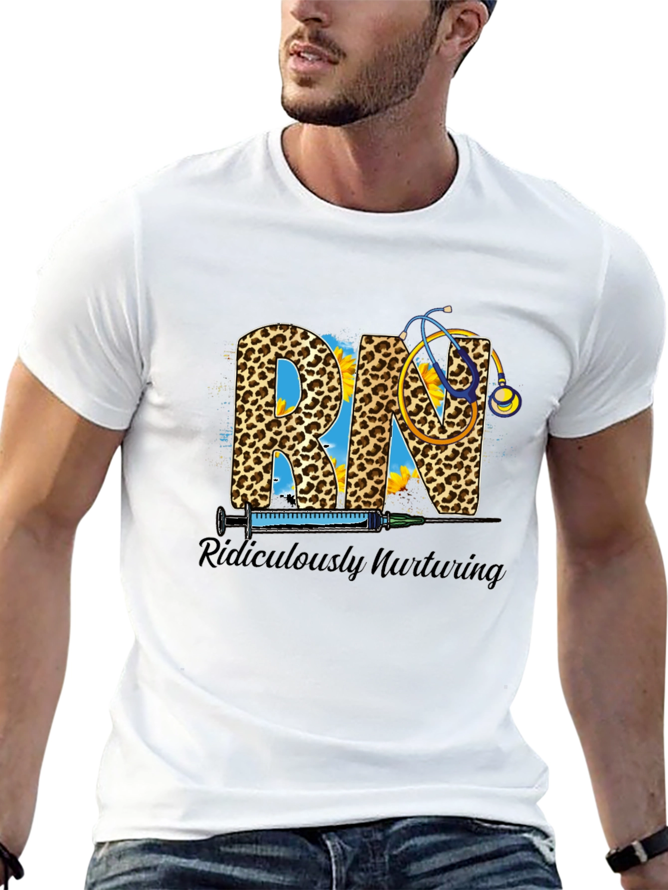 RN Leopard Print Graphic T-Shirt