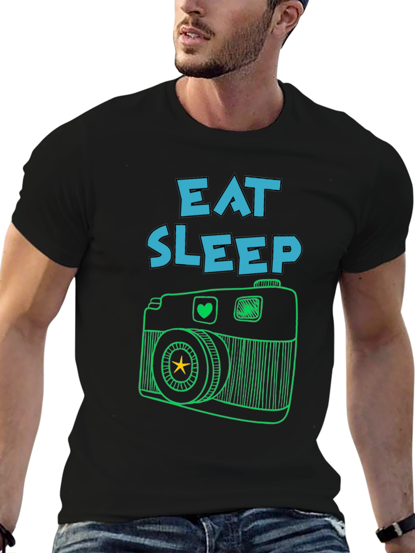 Eat Sleep Camera T-Shirt -  Photography Lover Tee