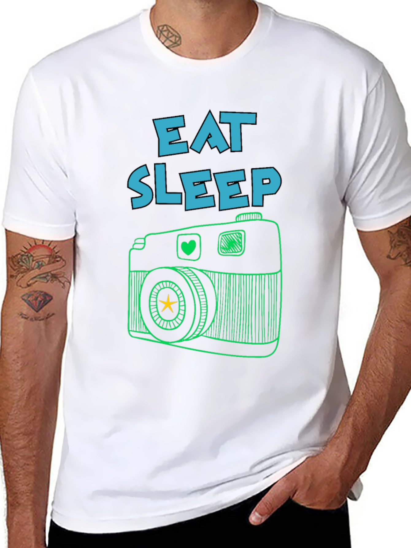 Eat Sleep Camera T-Shirt -  Photography Lover Tee
