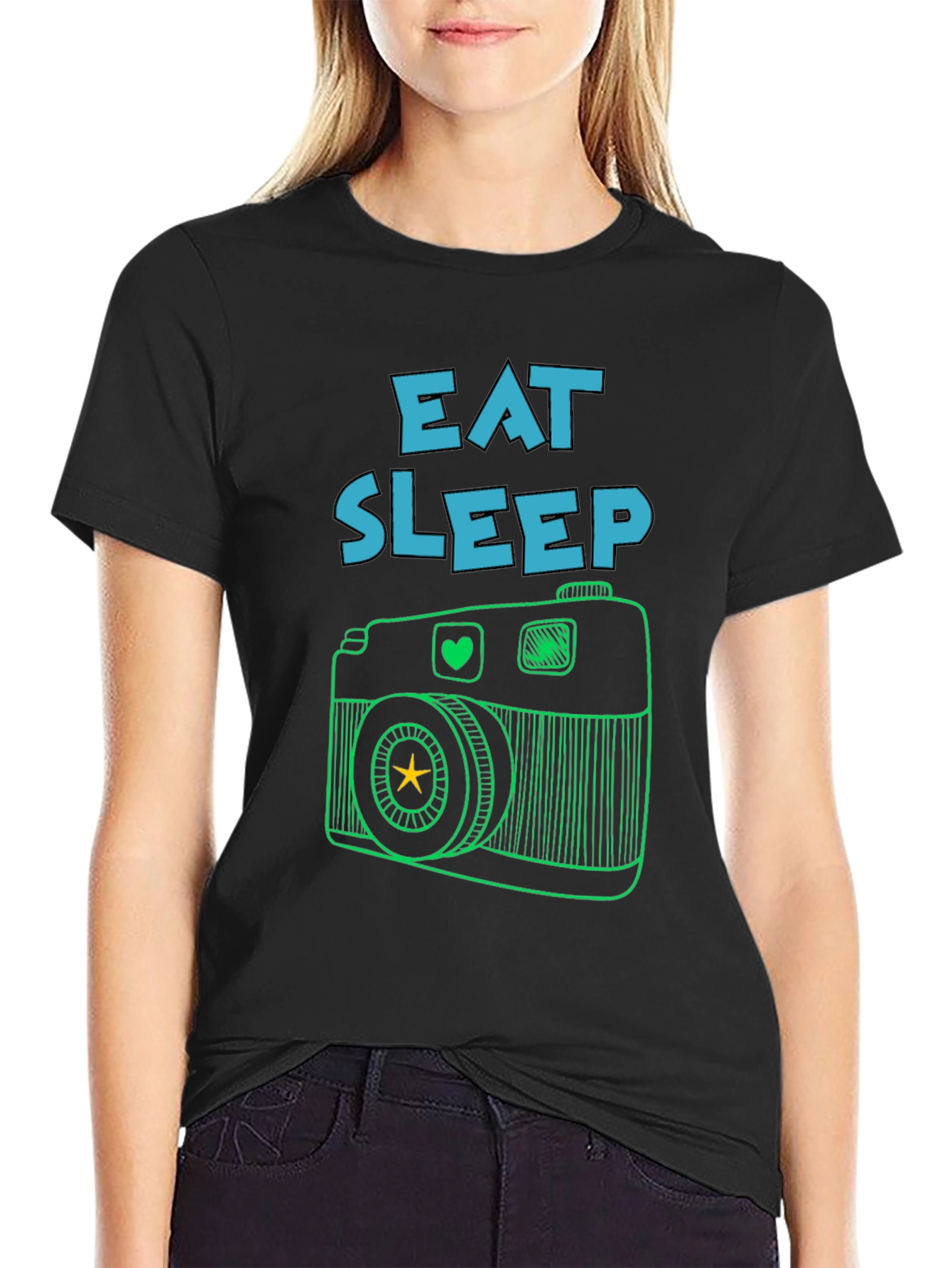 Eat Sleep Camera T-Shirt -  Photography Lover Tee