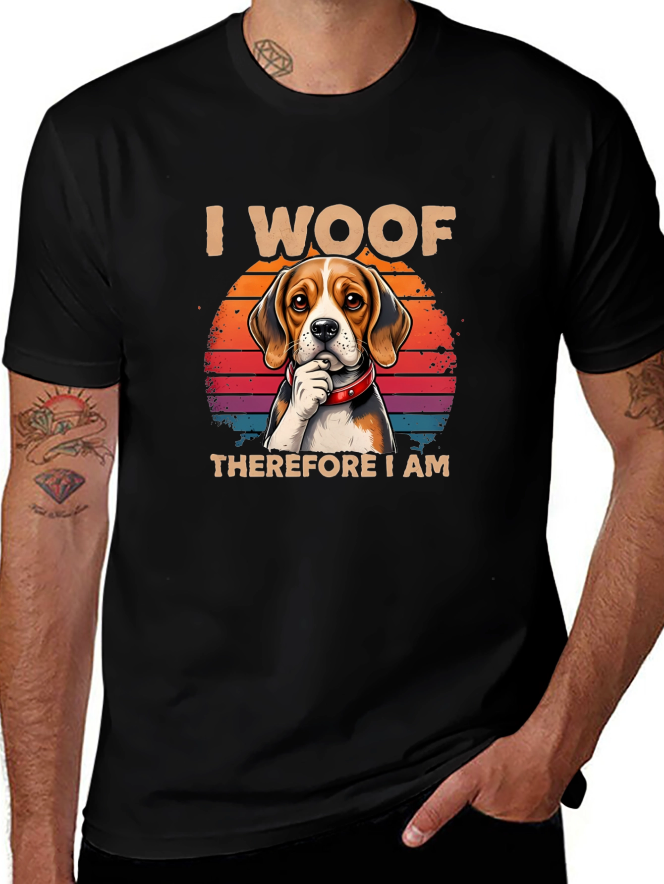 I Woof Therefore I Am Dog T-Shirt