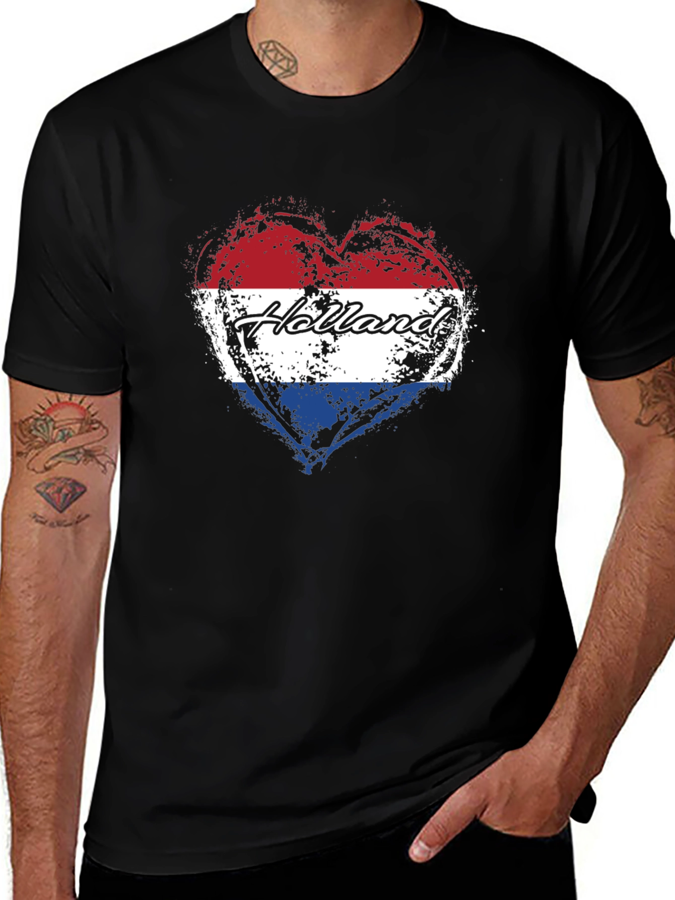 Holland Heart Flag T-Shirt Netherlands Pride