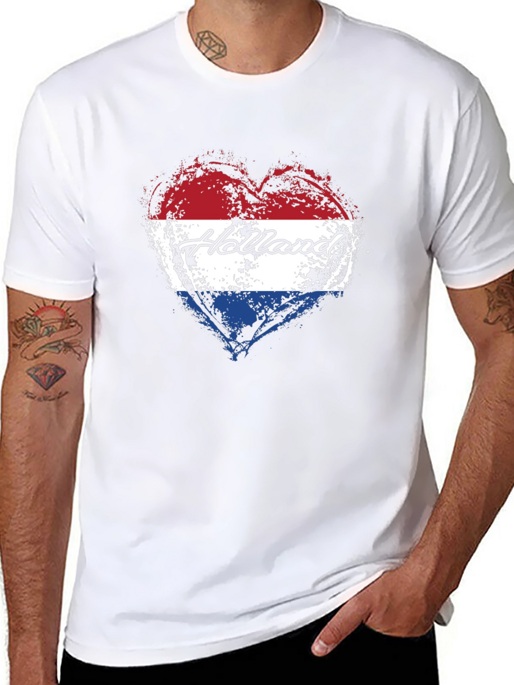 Holland Heart Flag T-Shirt Netherlands Pride