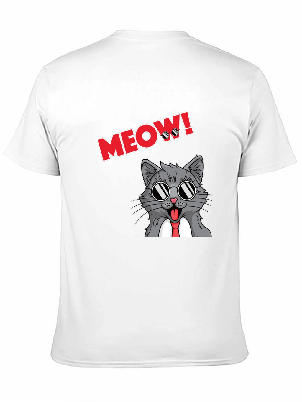 Cool Cat Meow T-Shirt - Black