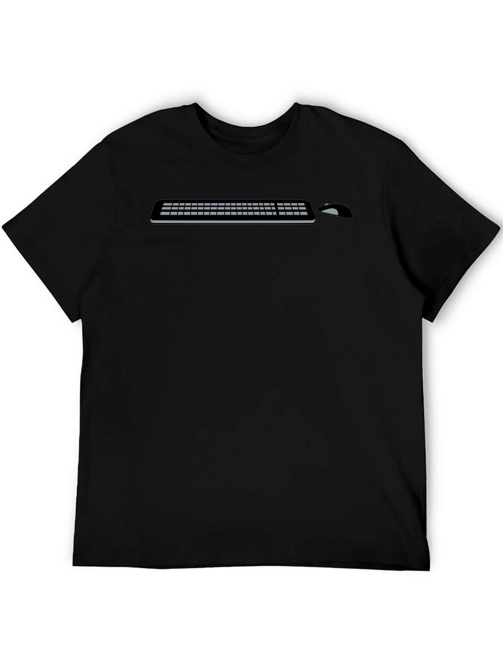 Black Keyboard Mouse Graphic Tee - Geek Chic T-Shirt