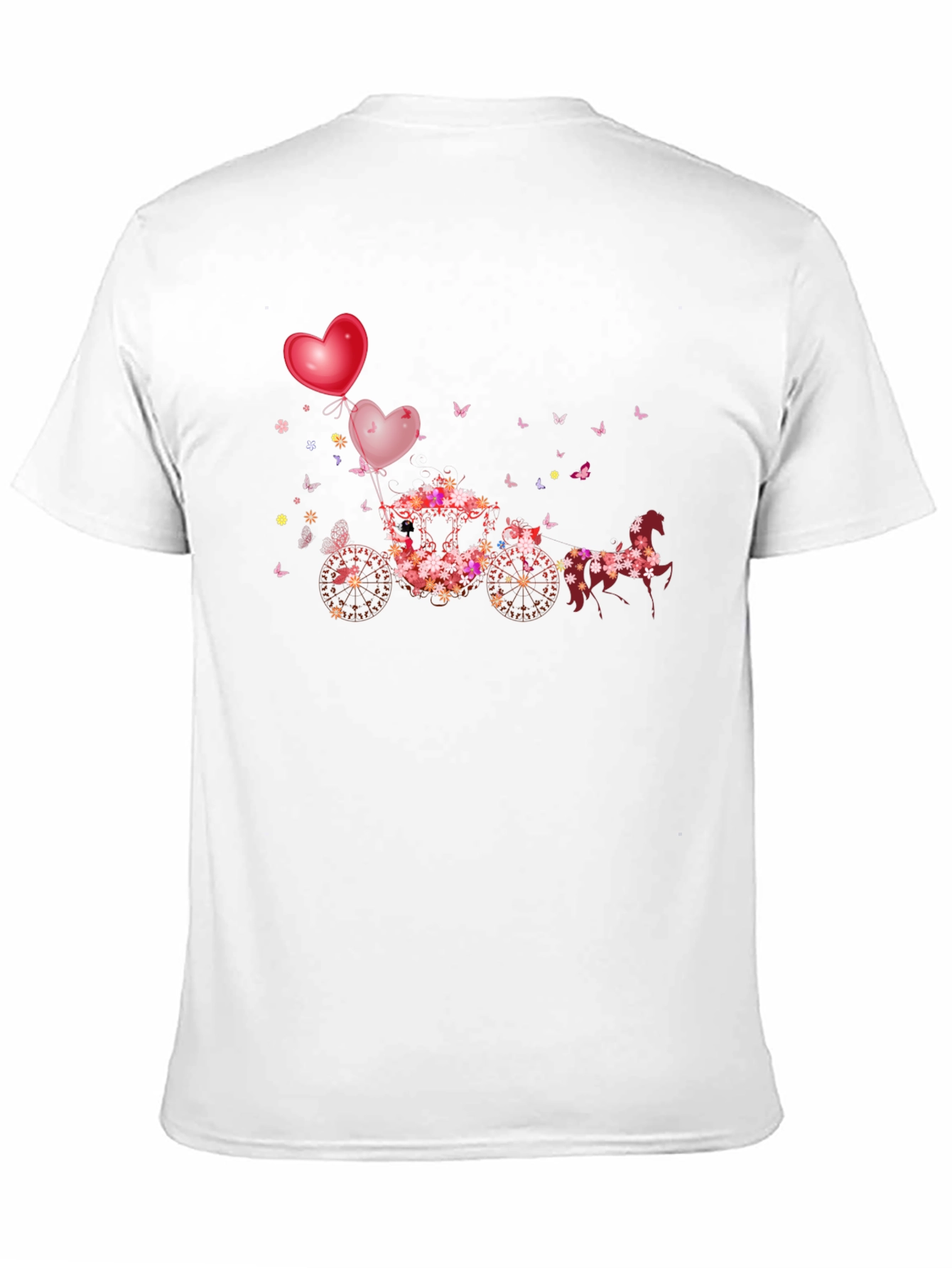 Floral Horse-Drawn Carriage T-Shirt