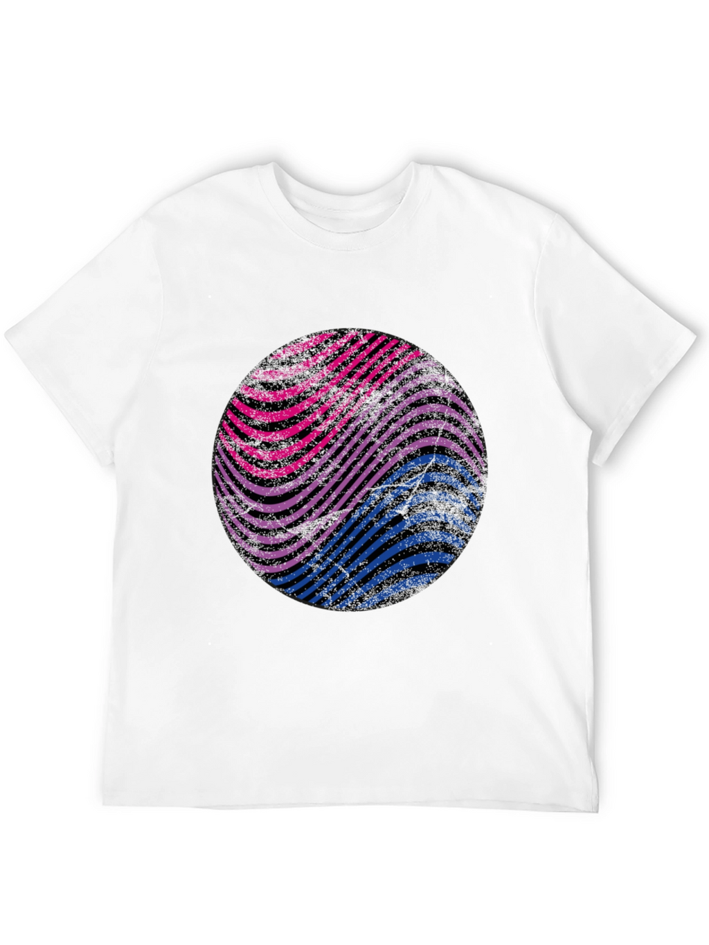 Bisexual Pride Wave Graphic Tee - Black