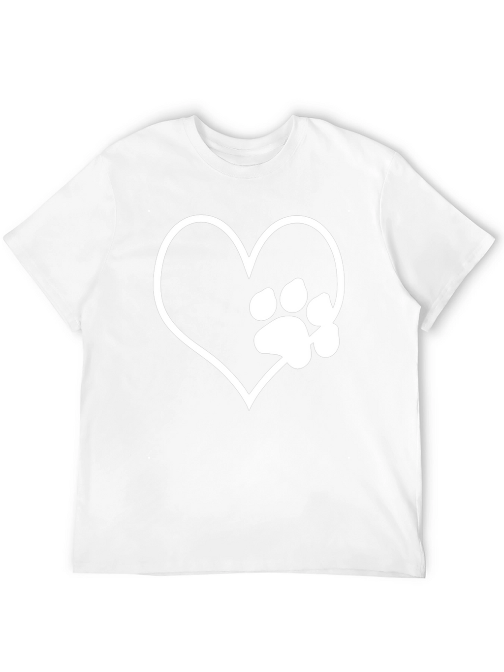 Heart Paw Print Black T-Shirt