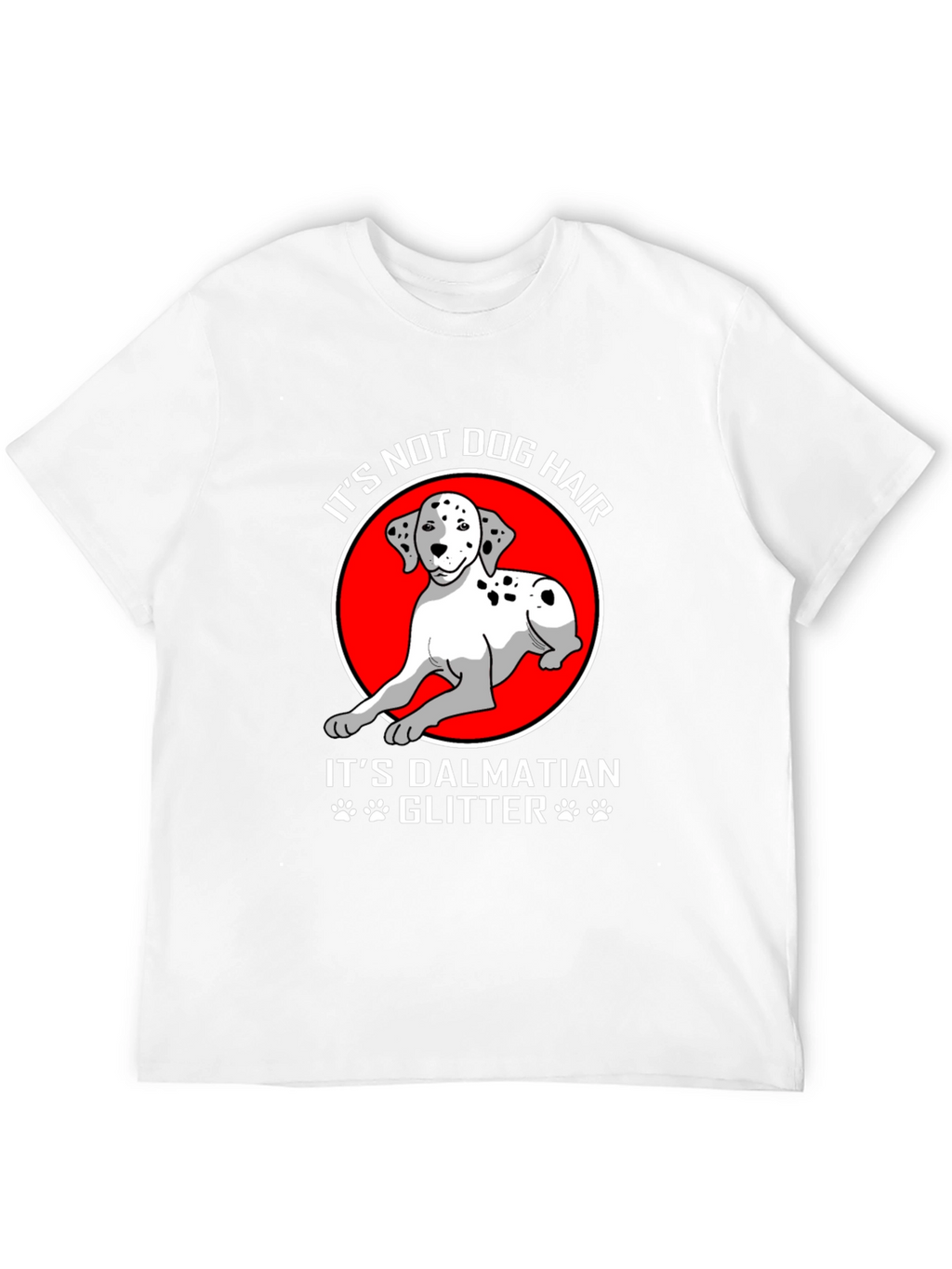 Dalmatian Dog Glitter Graphic T-Shirt