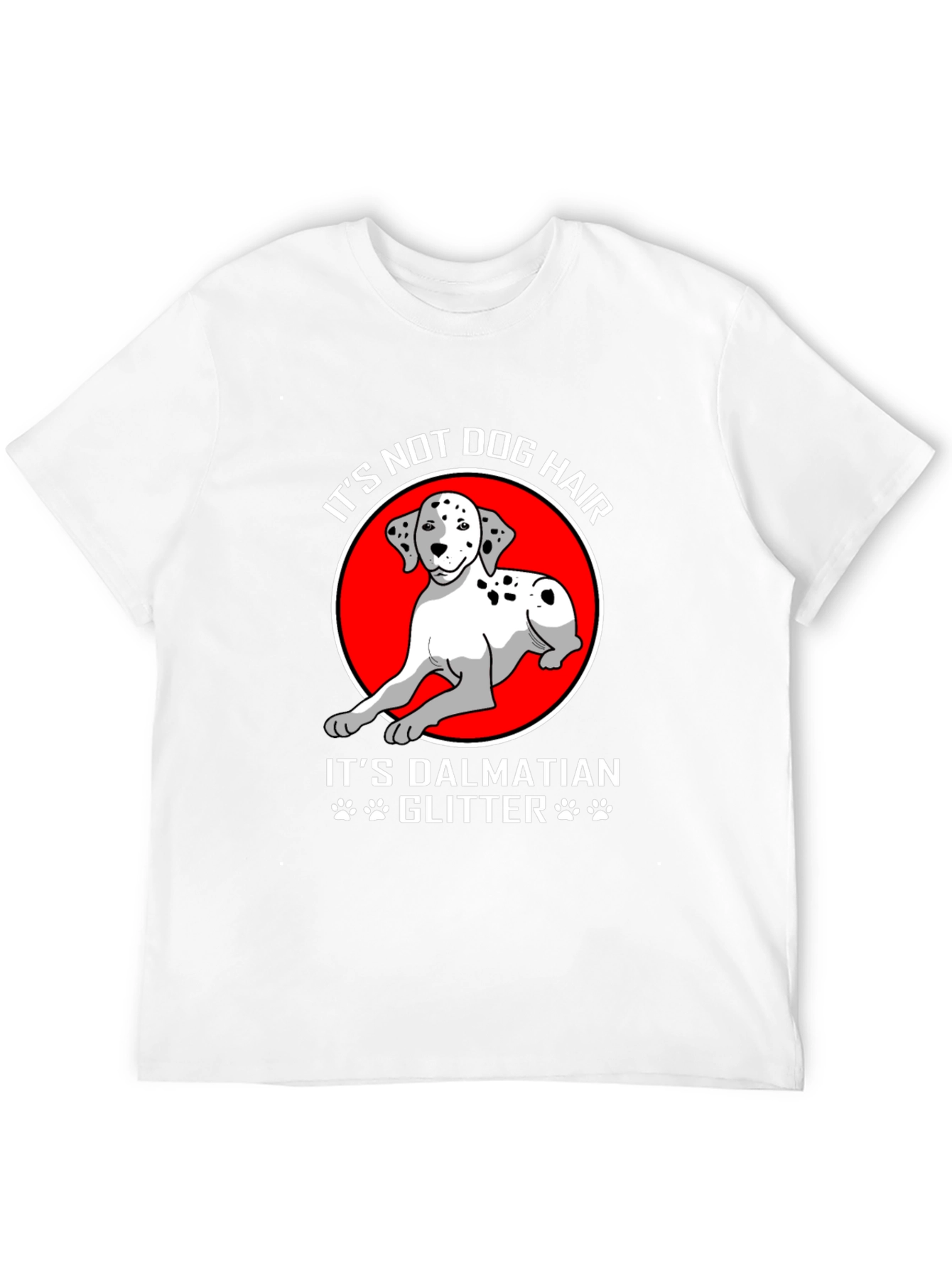 Dalmatian Dog Glitter Graphic T-Shirt