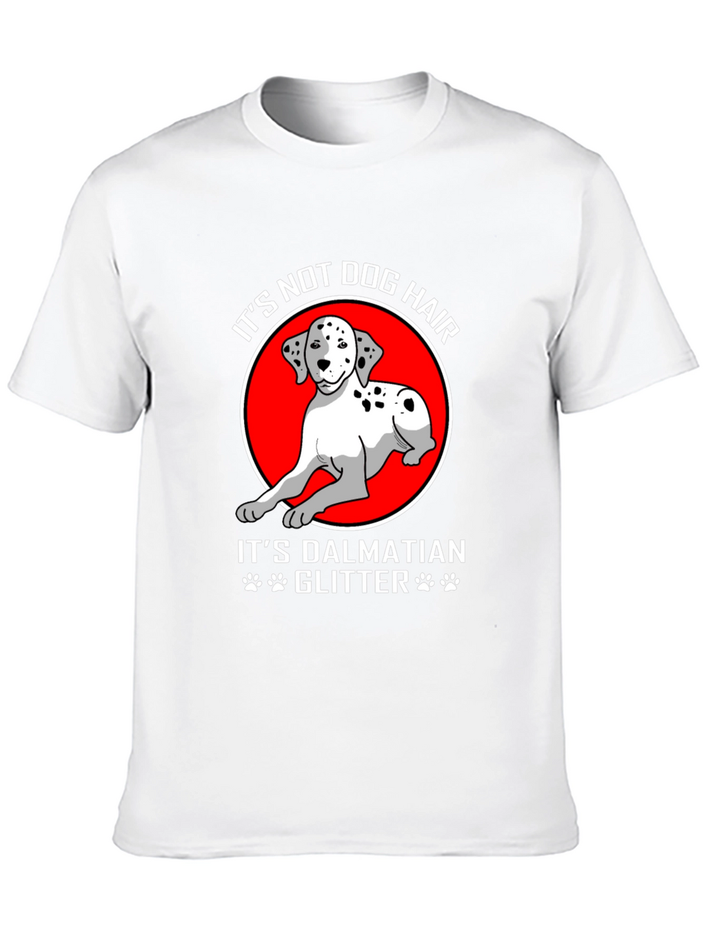 Dalmatian Dog Glitter Graphic T-Shirt