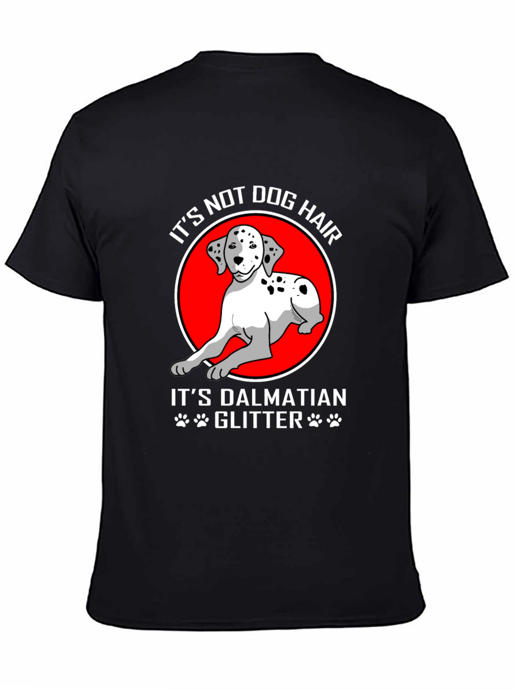 Dalmatian Dog Glitter Graphic T-Shirt