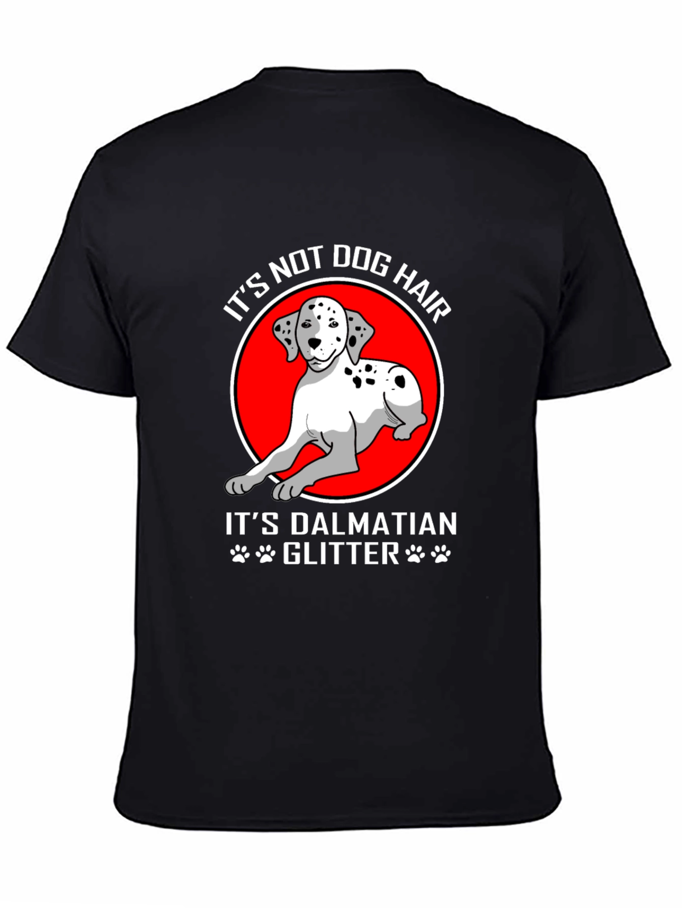 Dalmatian Dog Glitter Graphic T-Shirt