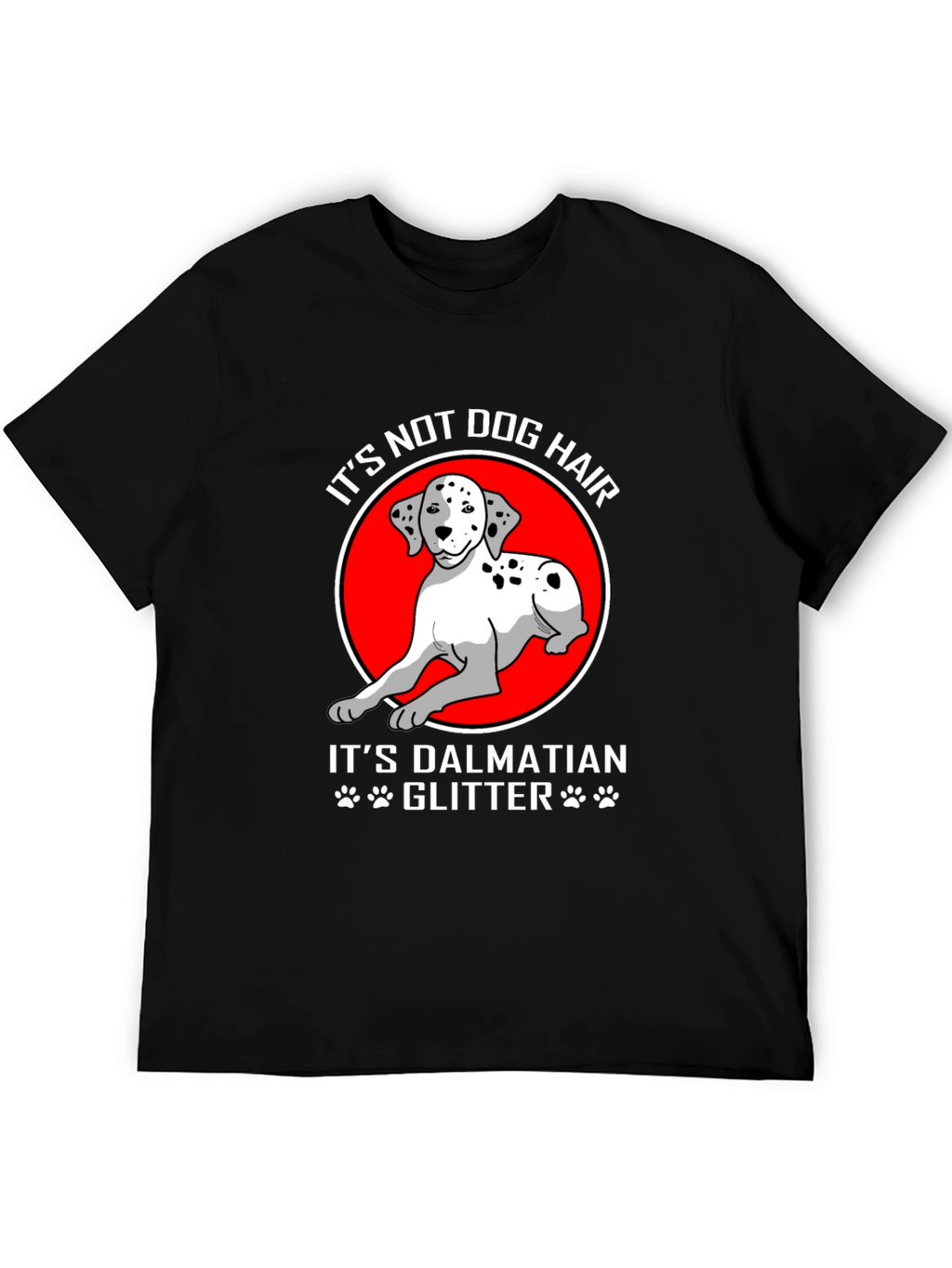 Dalmatian Dog Glitter Graphic T-Shirt