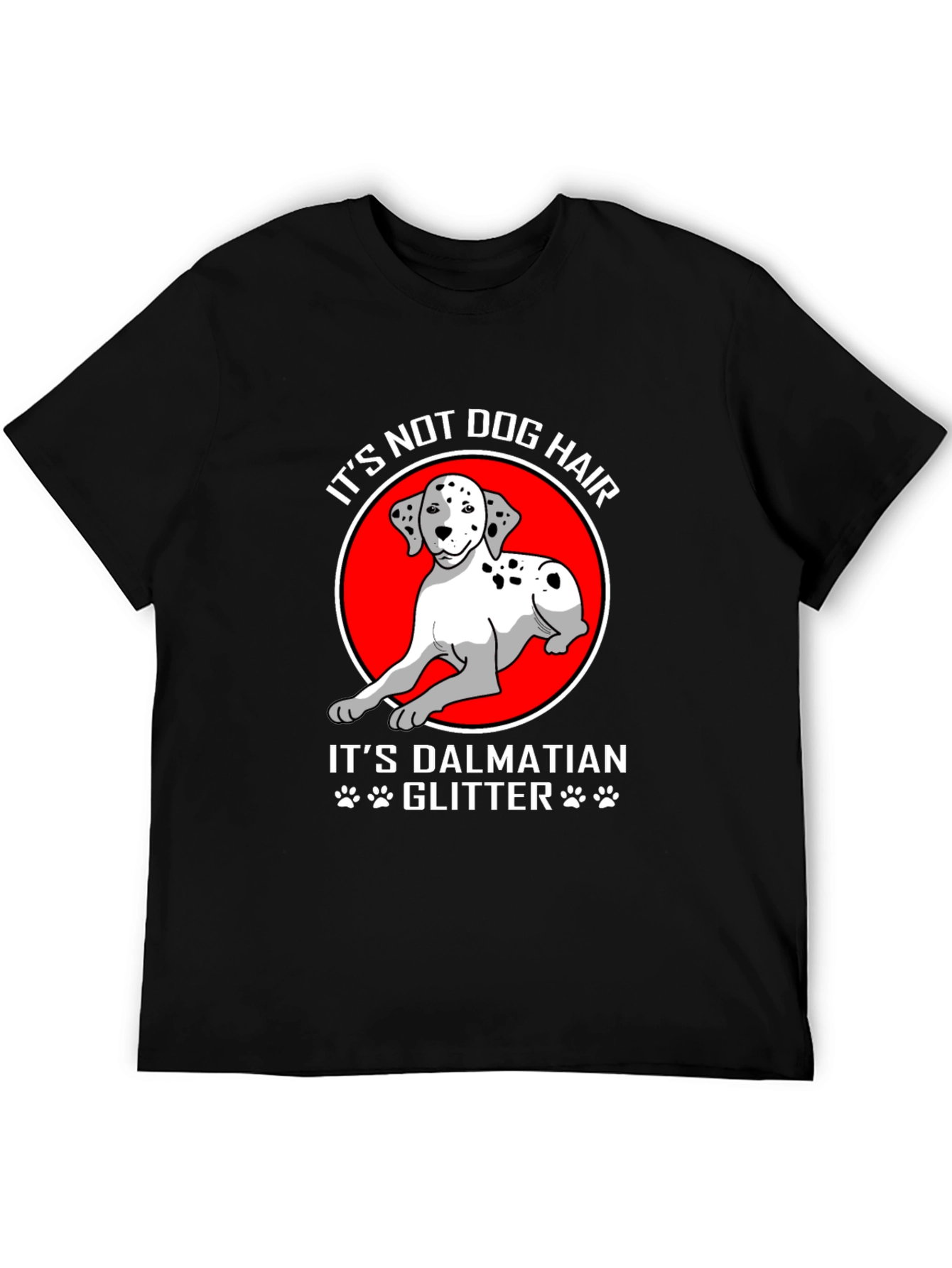 Dalmatian Dog Glitter Graphic T-Shirt