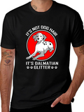 Dalmatian Dog Glitter Graphic T-Shirt
