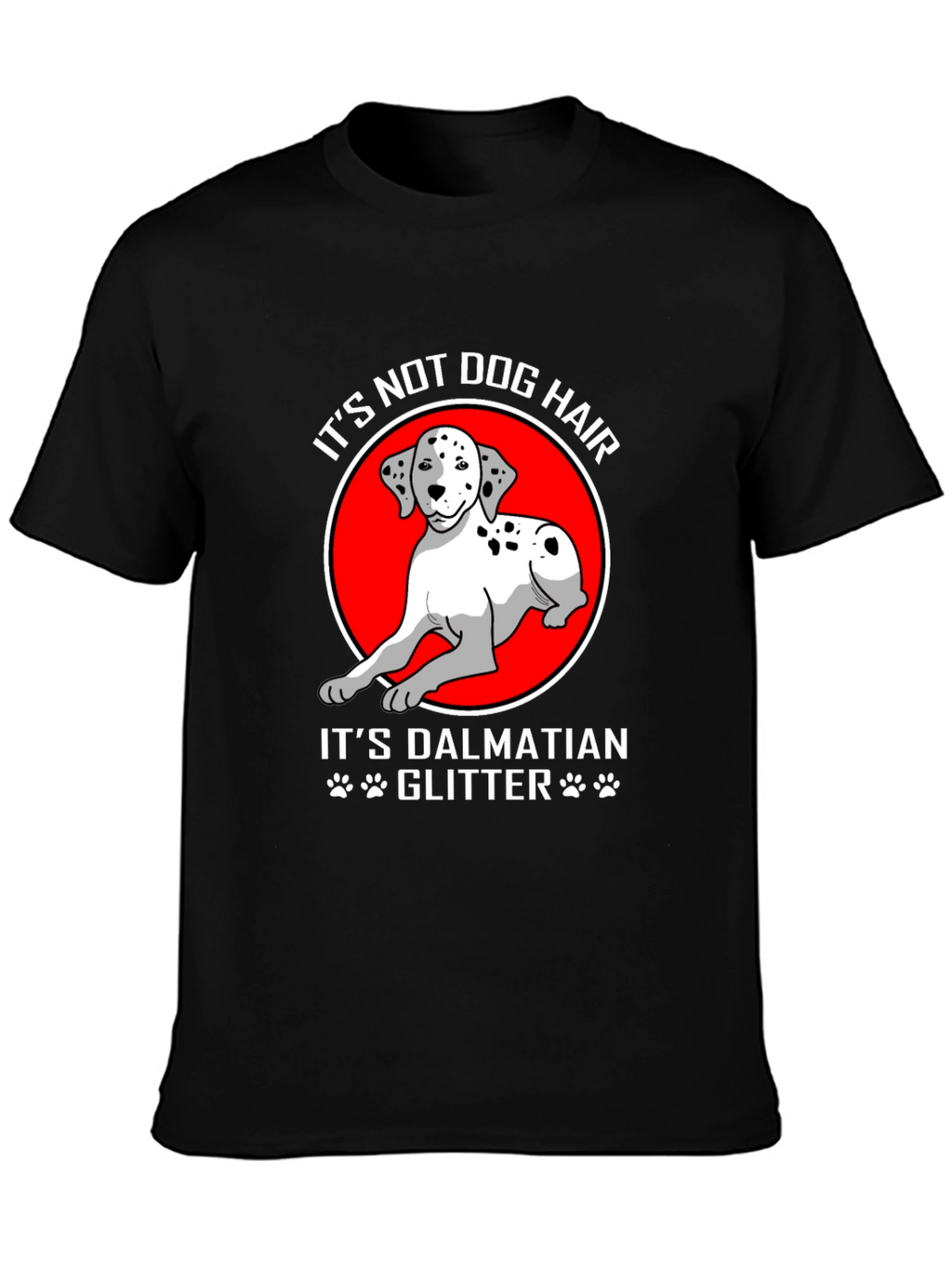 Dalmatian Dog Glitter Graphic T-Shirt
