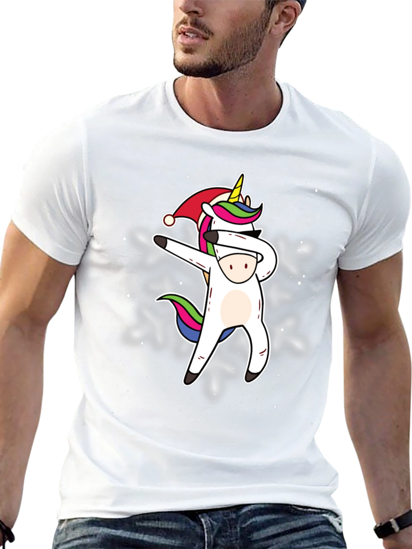 Dabbing Unicorn Christmas T-Shirt