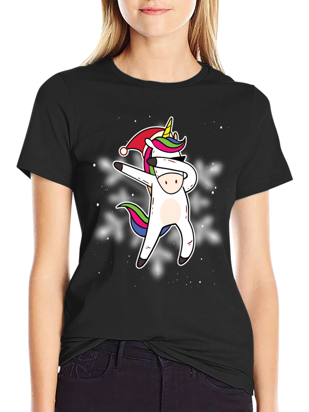 Dabbing Unicorn Christmas T-Shirt