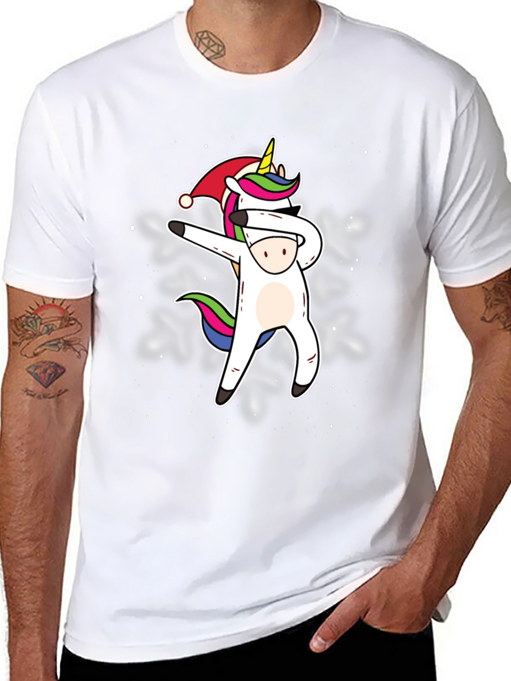 Dabbing Unicorn Christmas T-Shirt