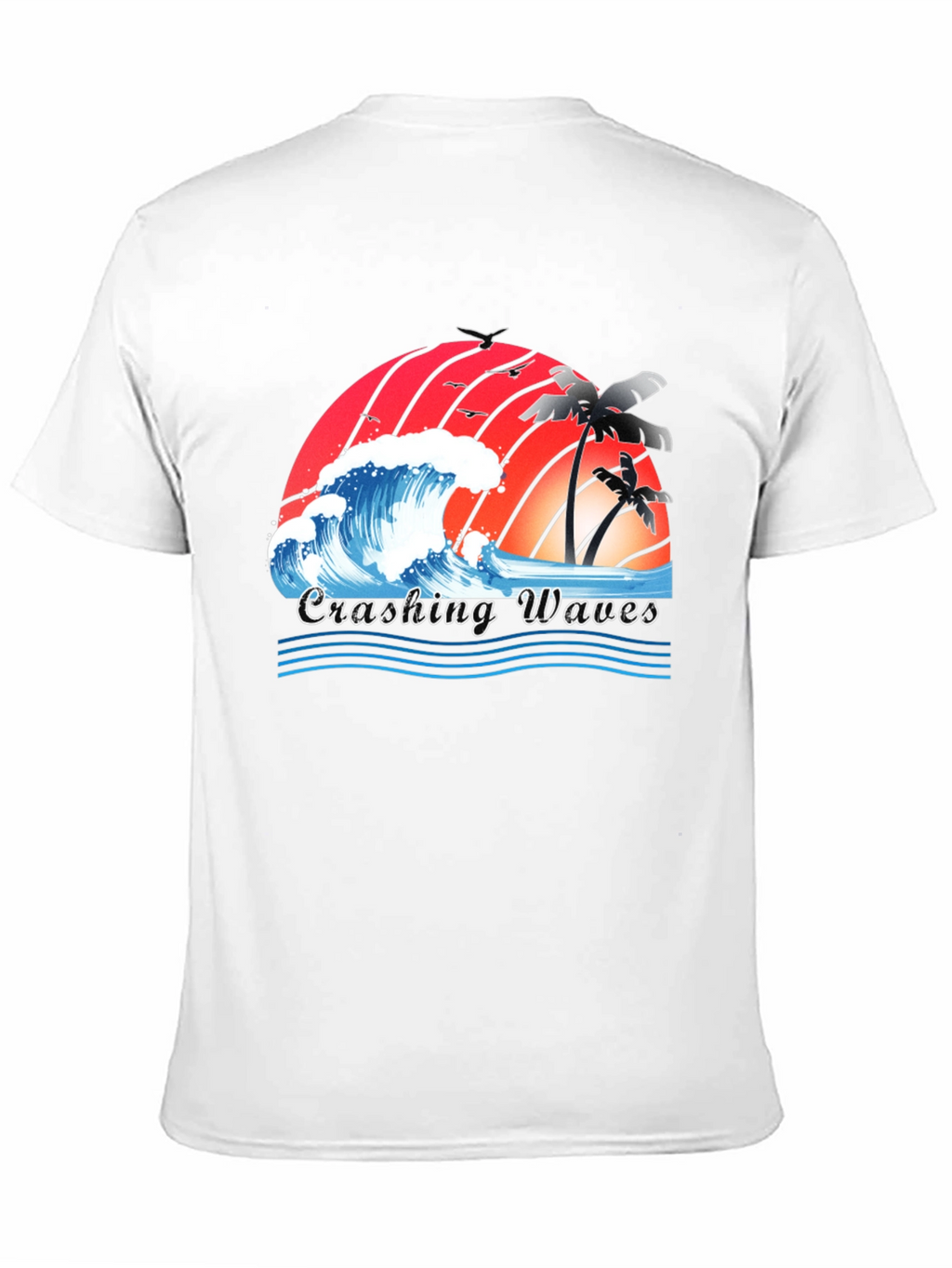 Crashing Waves Graphic Tee - Tropical Beach Vibes