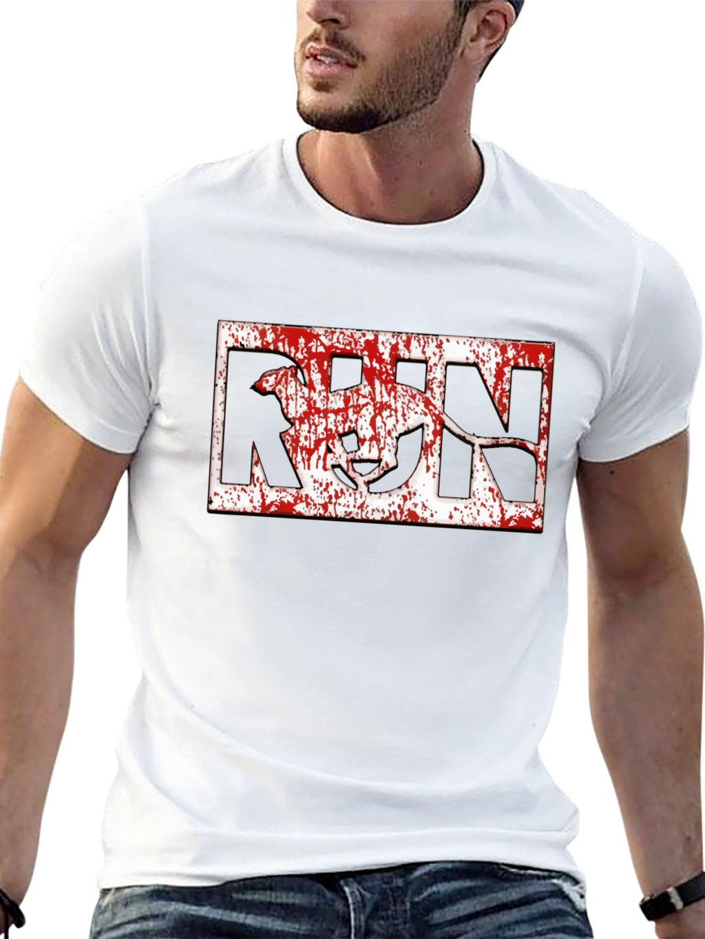 Run Dog Graphic T-Shirt - Black Cotton Tee