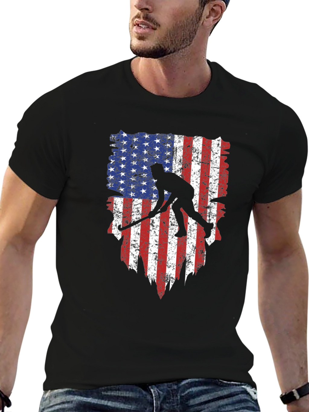 USA Hockey Flag Graphic Tee