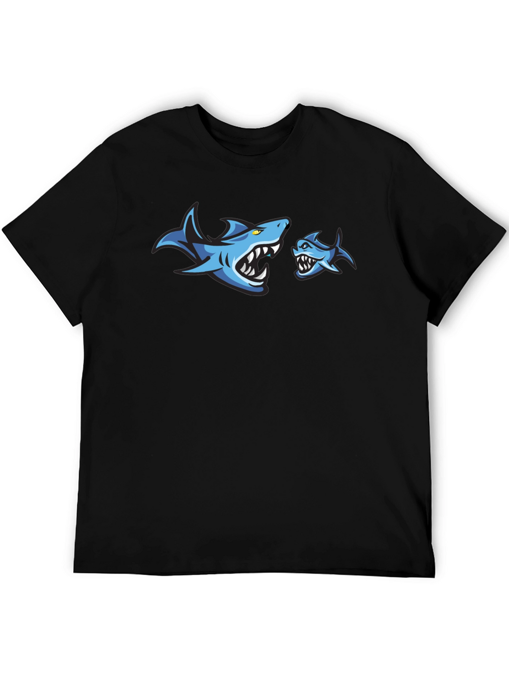 Shark Graphic Print Crew Neck T-Shirt