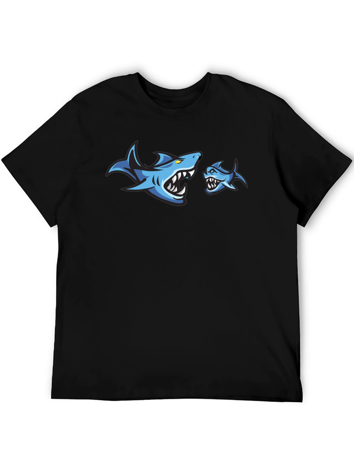 Shark Graphic Print Crew Neck T-Shirt