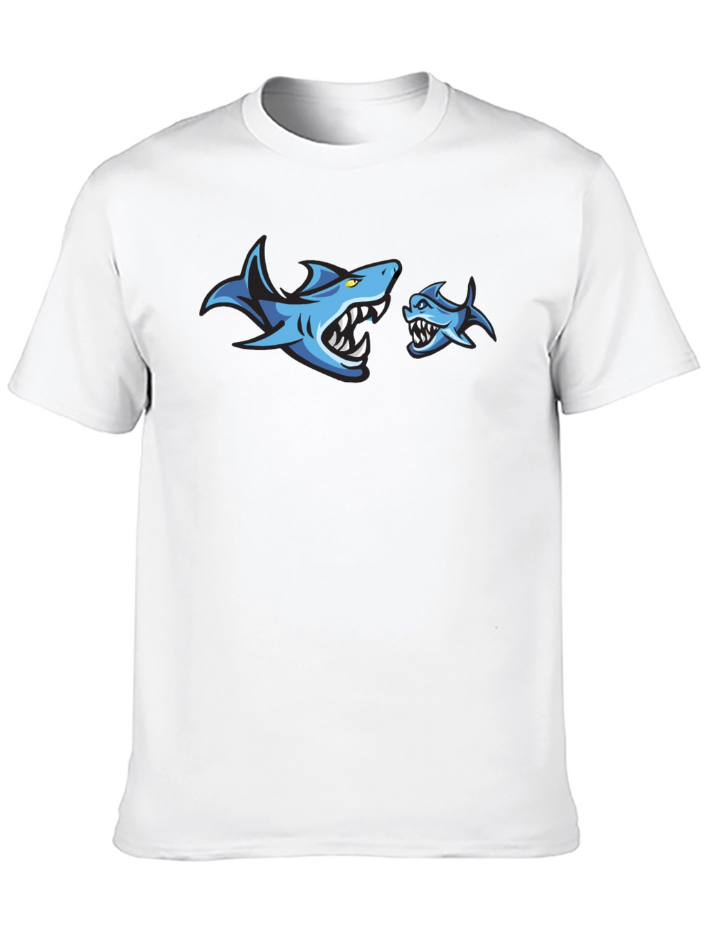 Shark Graphic Print Crew Neck T-Shirt