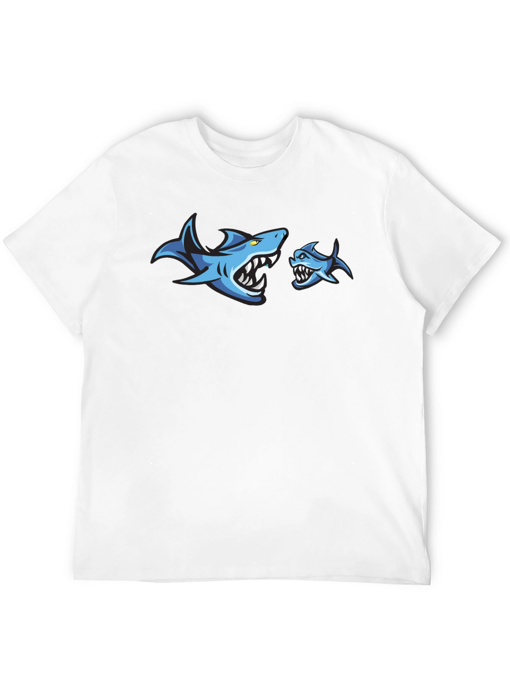 Shark Graphic Print Crew Neck T-Shirt