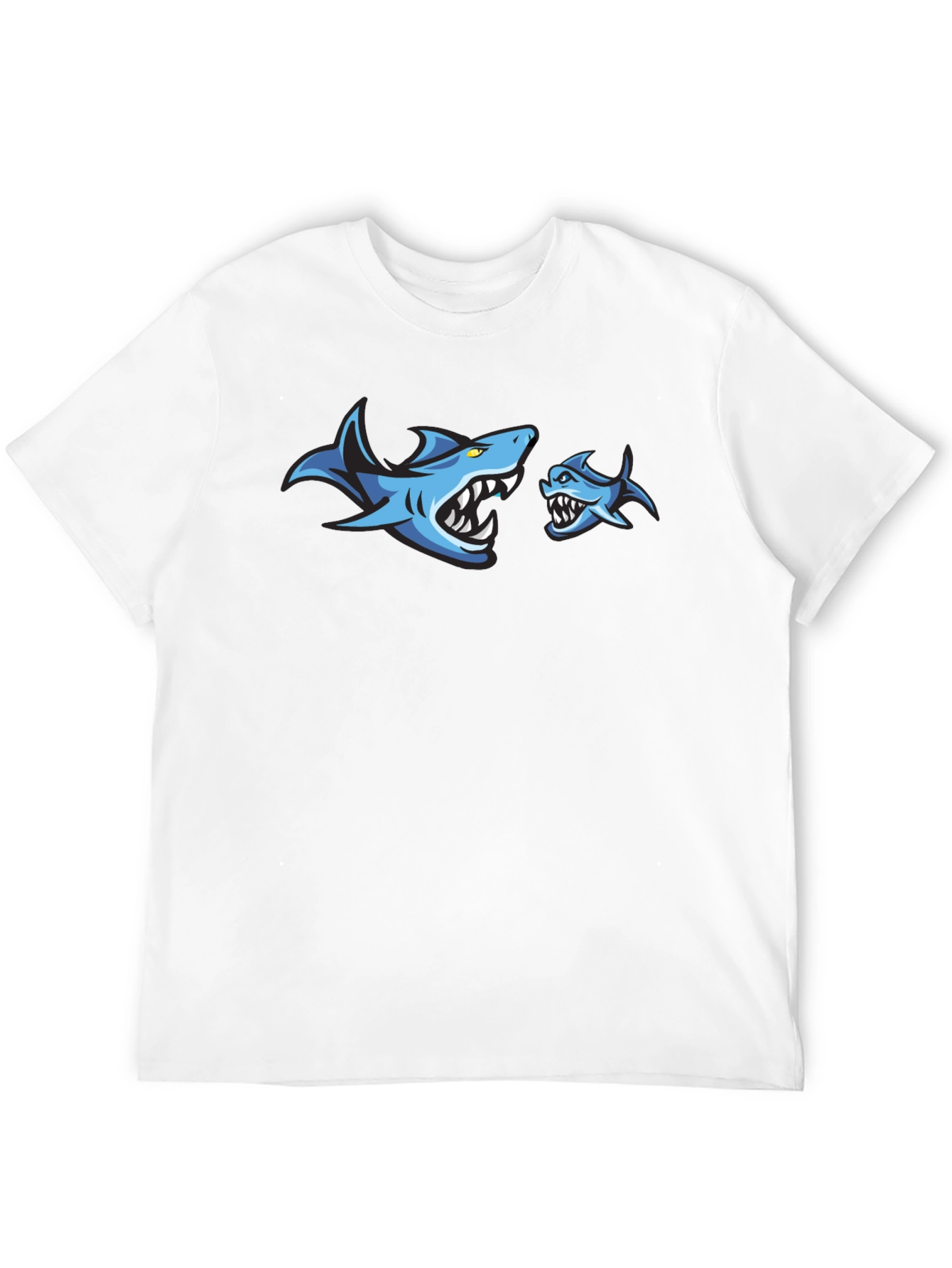 Shark Graphic Print Crew Neck T-Shirt