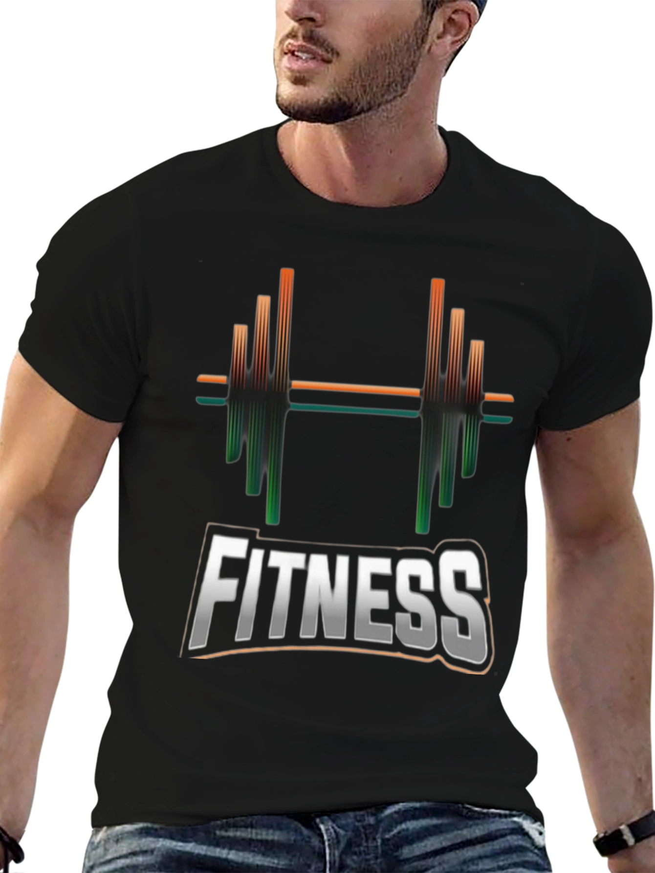 Fitness Graphic Black T-Shirt