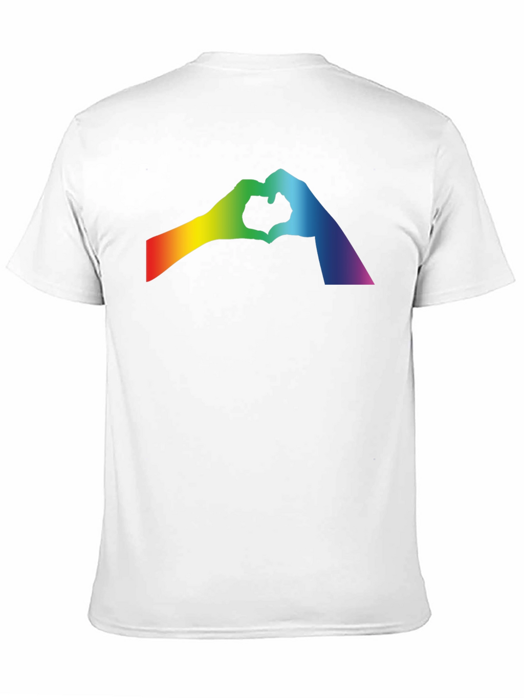 Rainbow Heart Hands Black T-Shirt - Pride