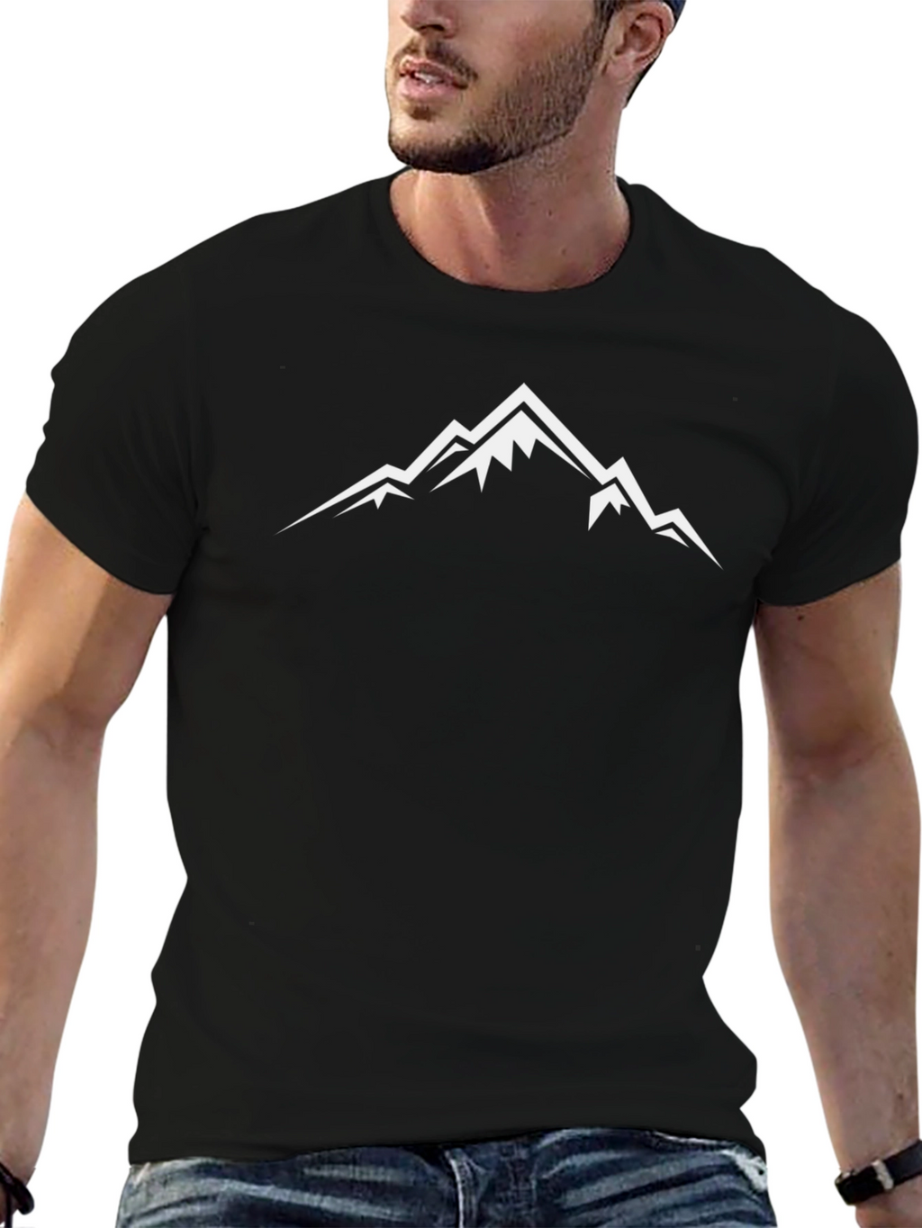 Mens Black Mountain Graphic Tee - Adventure Ready!