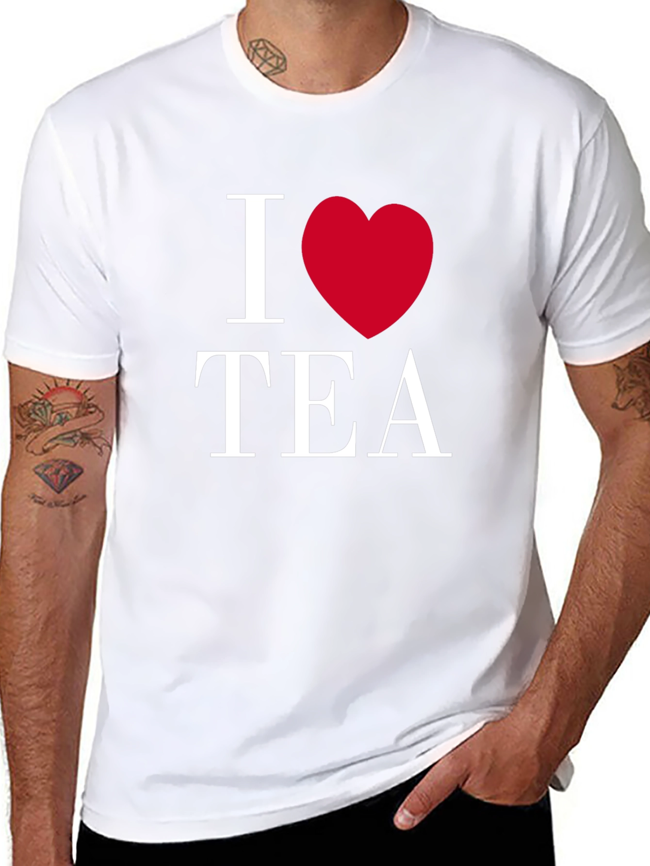 I Heart Tea Black Graphic Tee