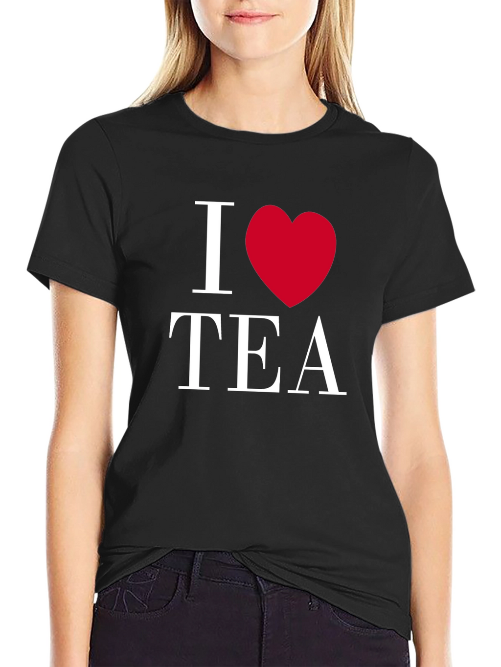 I Heart Tea Black Graphic Tee