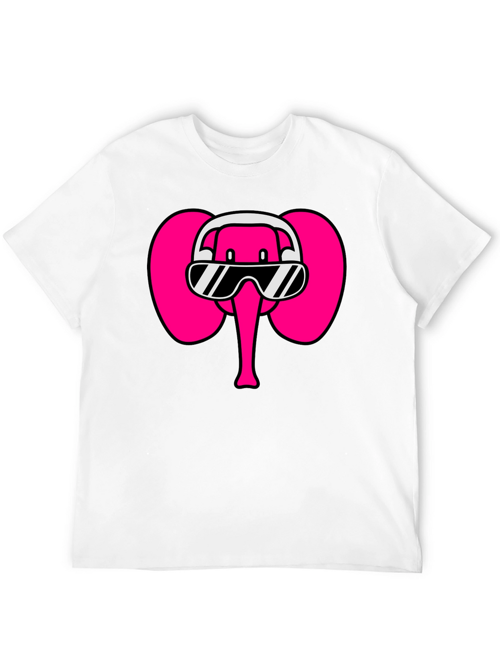 Cool Elephant T-Shirt: DJ Pink Elephant Tee
