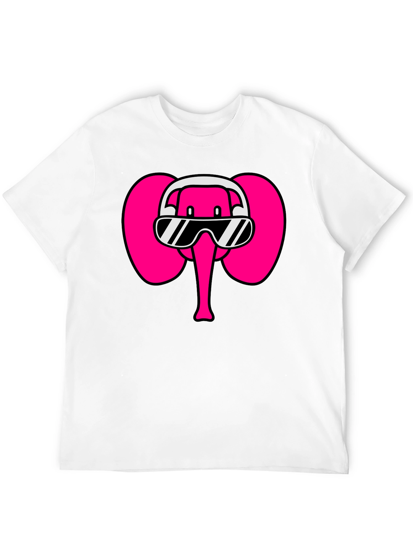 Cool Elephant T-Shirt: DJ Pink Elephant Tee