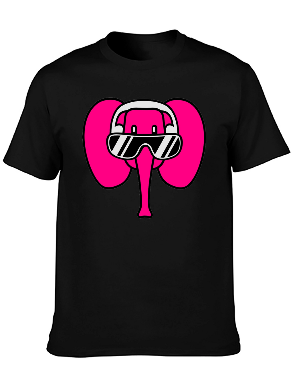 Cool Elephant T-Shirt: DJ Pink Elephant Tee