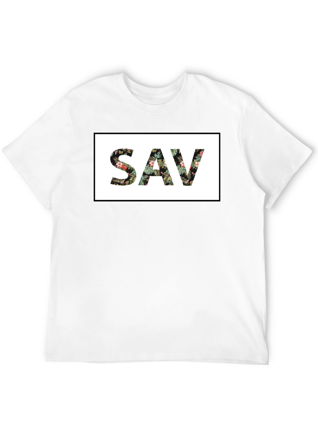 Floral SAV Graphic Black T-Shirt