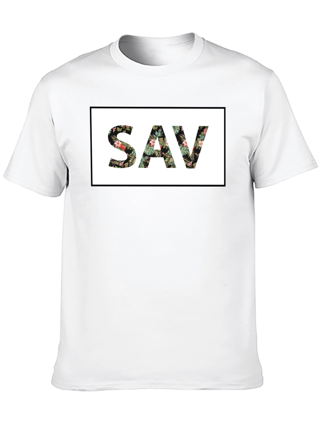 Floral SAV Graphic Black T-Shirt