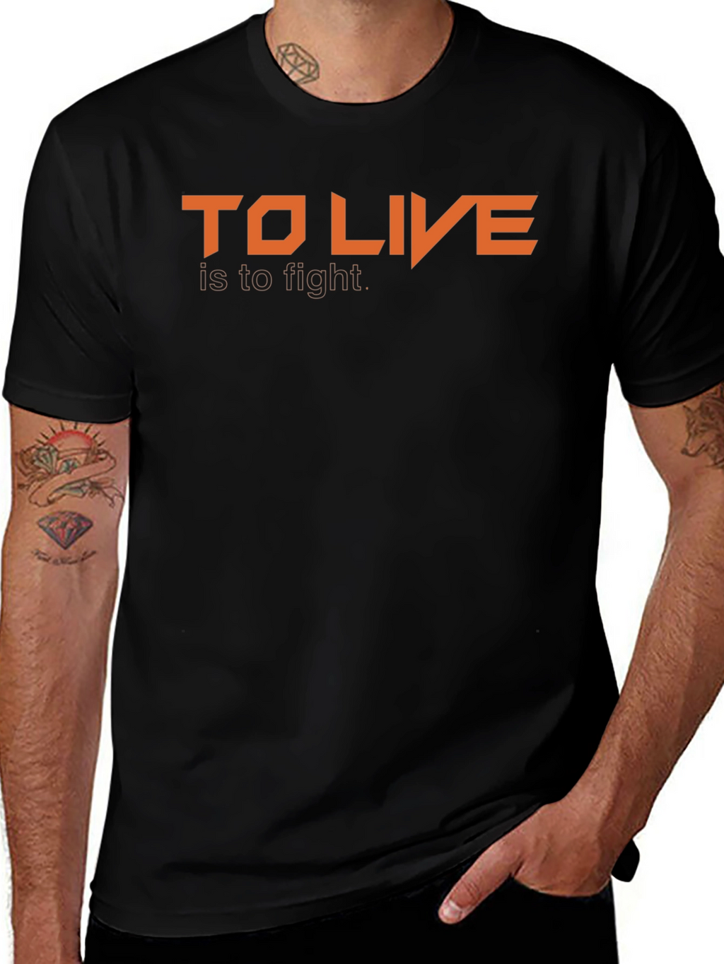 To Live is to Fight Graphic Tee - Black