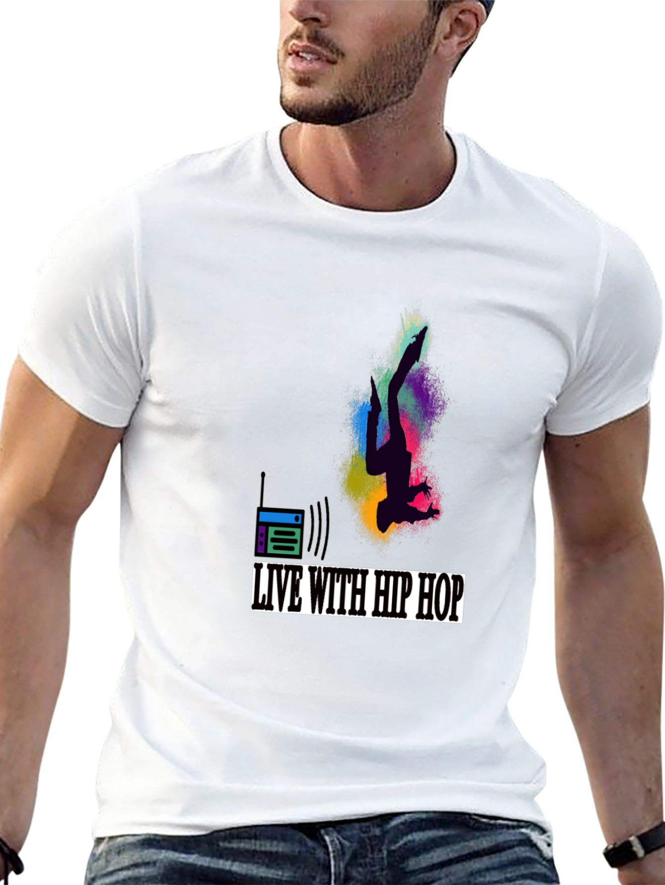 Live with Hip Hop Graphic T-Shirt
