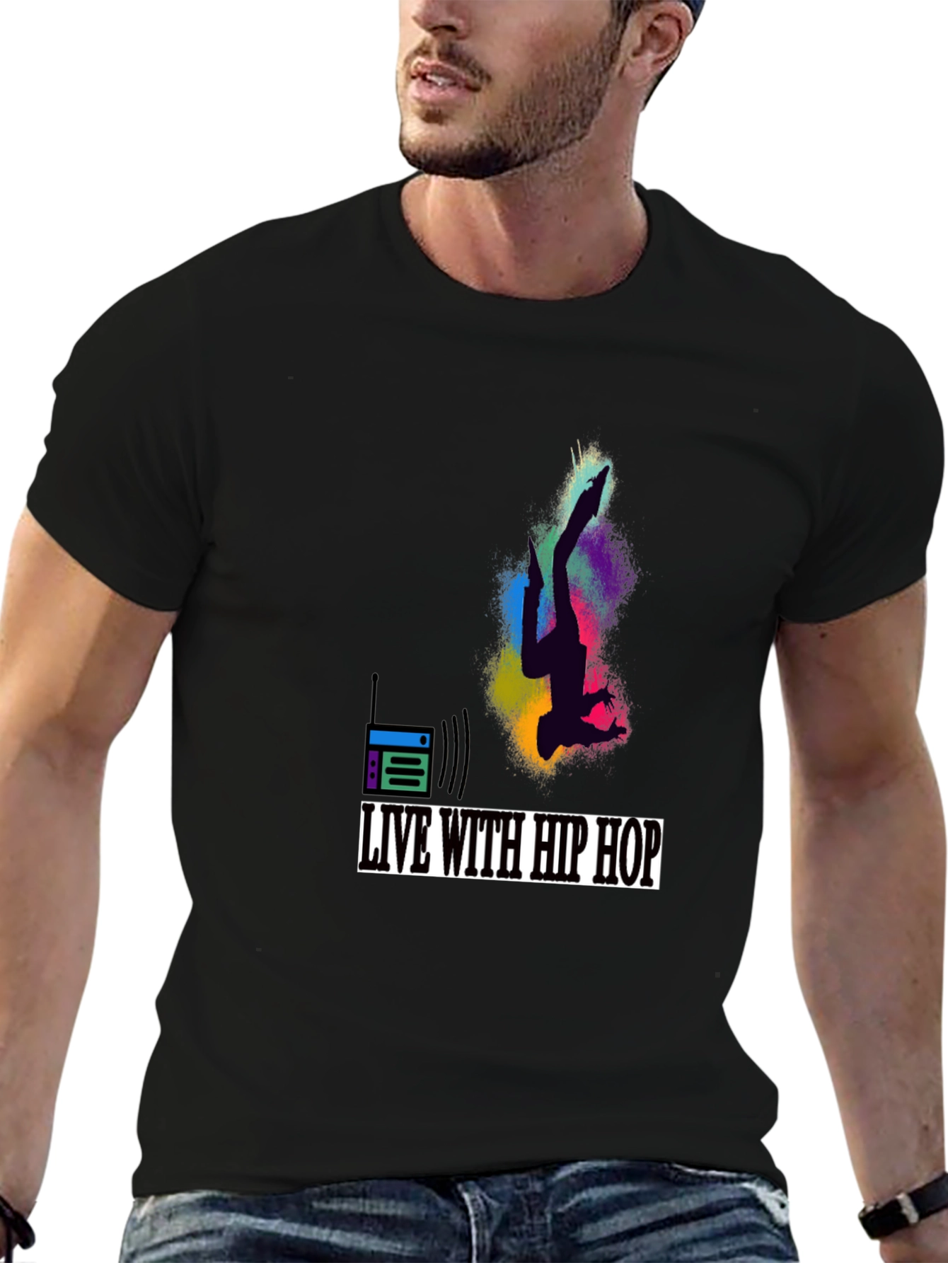 Live with Hip Hop Graphic T-Shirt