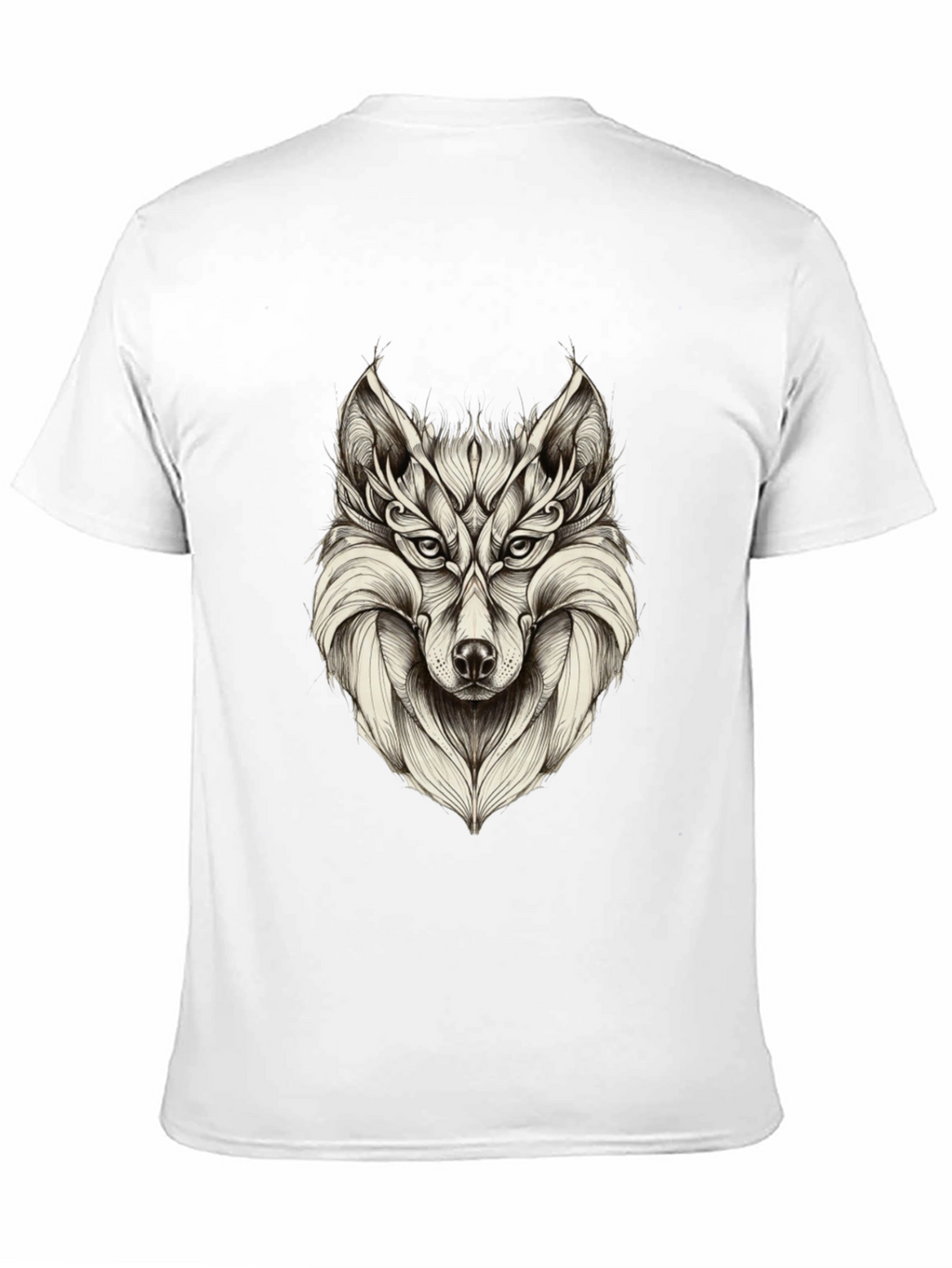Mens Black Wolf Graphic Tee