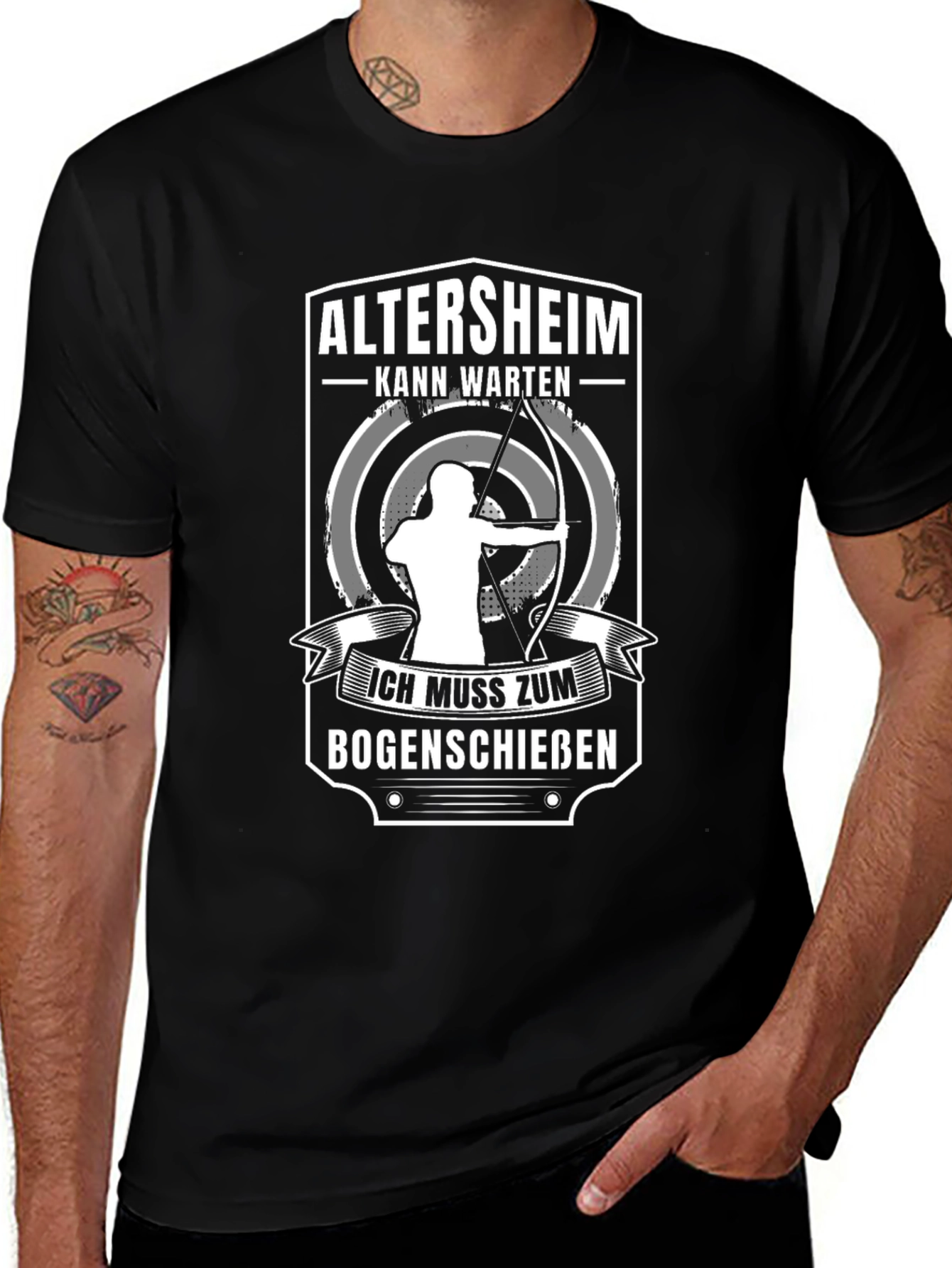 Archery T-Shirt: Altersheim Kann Warten